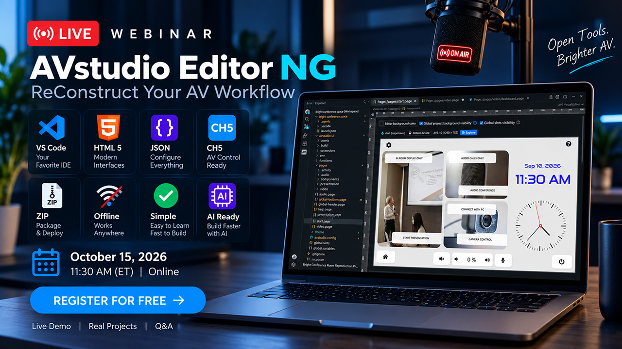 WEBINAR: AVstudio Editor NG is a New Approach to Building AV Interfaces